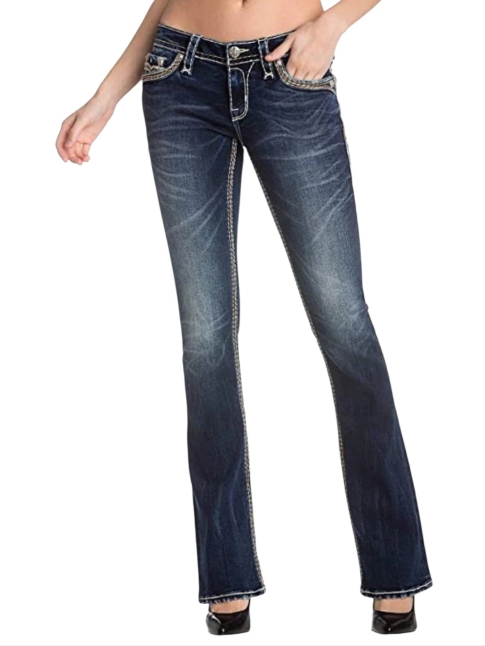 Rock Revival Adele Low-Rise Straight Leg Denim Jeans